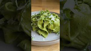 Basil Pesto Pasta homegrown basil italianfood vegetarian eatgreen green italy newjersey [upl. by Colley]