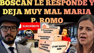 BOSCAN SE SACUDE Y LE RESPONDE CON FUERTE ACUSACION A LA REPARTIDORA MARIA PAULA ROMO NOTICIAS RFE [upl. by Chuu494]