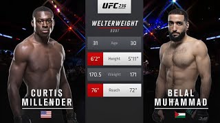 Belal Muhammad vs Curtis Millender Highlights [upl. by Denby]