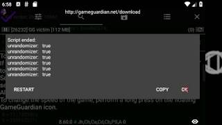Sample script with unrandomizer  GameGuardian [upl. by Eardna]