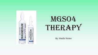 MgSO4 therapy in preeclampsia eclampsia neuroprotection [upl. by Anala]