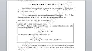 Teoría Derivadas Parciales de Orden Superior  Incrementos y Diferenciales [upl. by Akena]