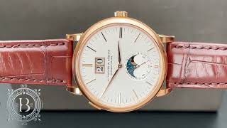 A Lange amp Söhne Saxonia Moon Phase Rose Gold Silver Dial 384032 [upl. by Oicam]