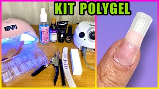 TUTORIAL KIT DE POLYGEL  APLICAÇÃO DE MOLDE F1 ‹ Unhas da Lalá › [upl. by Rego]