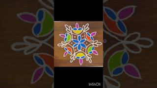 Simple Diwali Rangoli Designs with Dots  Deepavali Muggulu Ideas trending diwali deepavali [upl. by Elonore759]