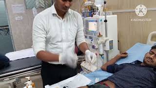 dialysis se pahle single lumen femoral catheter kaise dalte hain dekhendialysis trendingshorts [upl. by Gyasi460]