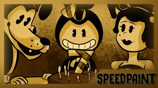 Happy 7th Anniversary Bendy  BATIM Speedpaint [upl. by Saxela]