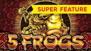 5 Frogs Slot  NICE WIN  SUPER FEATURE BONUS [upl. by Munford]