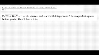 A Collection of Maths Problem Solving Questions171 Algebra  Rational  Irrational Numbers [upl. by Ahsa]