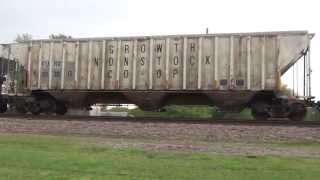 Union Pacific grain train w Penn Central amp Growth Nonstock at Doboy elevator [upl. by Sallee]