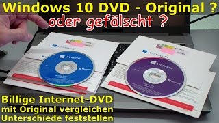 Windows 10 DVD original oder gefälscht  Sicherheitsmerkmale vergleichen [upl. by Akeylah]