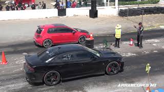 Golf R vs Charger Hellcat  Arrancones Mx [upl. by Aennyl]