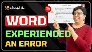 FIX Word Error quotExperienced an Error Trying to Open the Filequot Fast amp Easy [upl. by Dot]