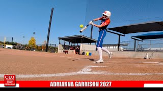 Softball Skills Video Adrianna Garrison 2027 OutfielderSlapper [upl. by Ballinger]