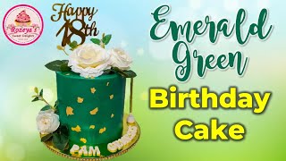 Emerald Green Icing Cake Tutorial [upl. by Einavoj]