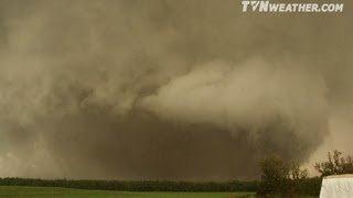 EXTREME upclose HD footage of violent milewide tornado northwest of Salina KS [upl. by Eerdua]