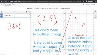 desmos Domain  Open or Closed Intervals [upl. by Watanabe777]