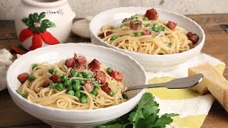 Spaghetti with Pancetta and Peas  Episode 1161 [upl. by Raeann]