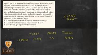 Problema de productividad 03 GUANTIMEX Economía 2º Bachillerato [upl. by Eeramit]