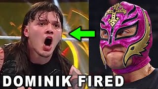 Dominik Mysterio Fired by WWE After Losing Title as Rey Mysterio is Shocked  WWE News [upl. by Ahsinhoj]