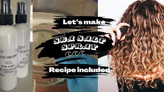 How to Make salt spray for Hair  Recipe Included [upl. by Naux]