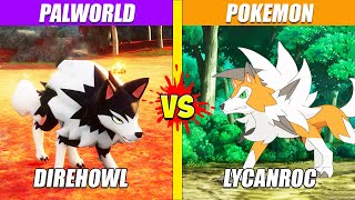 Direhowl Palworld vs Lycanroc Pokemon  SPORE [upl. by Neelrahc]