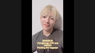 ENGSUB Hongjoong LIVE pop 240201Packing the luggage ateez [upl. by Klara594]