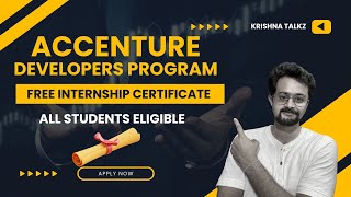 Accenture Developer Program  Free Internship Certificate  Frontlinesmedia [upl. by Keir678]