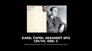 Karel Čapek Ukradený spis 139VII odd C  Audio kniha  mluvené slovo [upl. by Cordelia]