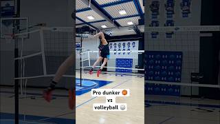 Pro dunker 🏀 vs volleyball 🏐 women’s net [upl. by Drahnreb]