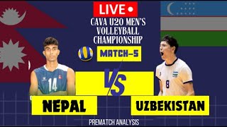 NEPAL VS UZBEKISTAN U20 VOLLEYBALL  CAVA U20 MENS VOLLEYBAL  PREMATCH ANALYSIS [upl. by Nnylassej782]