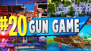 TOP 20 BEST GUN GAME Creative Maps In Fortnite  Fortnite Gun Game Map CODES [upl. by Ahsien]