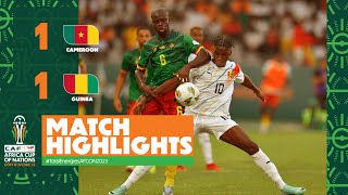 HIGHLIGHTS  Cameroon 🆚 Guinea TotalEnergiesAFCON2023  MD1 Group C [upl. by Yllime]