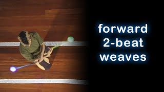 Beginner Poi Spinning Tutorial Forward 2Beat Weaves [upl. by Ayortal851]