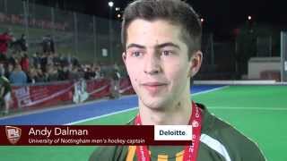 UoNs Andy Dalman reacts to dramatic mens hockey final win [upl. by Anitnatsnoc]