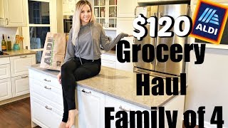 HUGE HEALTHY GROCERY HAUL ON A BUDGET  EASY CROCKPOT RECIPE  ALDI 2018 [upl. by Dorena]