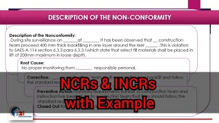 NCR amp INCR Non Conformance Report with Example SAEP381 aramco [upl. by Yelnahs]