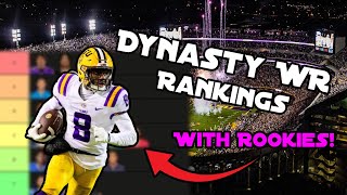 Dynasty WR Rankings WITH ROOKIES [upl. by Aivin]