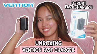 VENTION 3PORT FAST CHARGER UNBOXING  Jam Rouello ♡ [upl. by Ybab819]