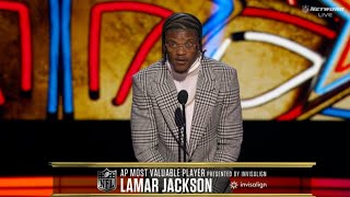 Lamar Jackson Wins 2023 NFL MVP For Second Time  Speech  NFL Honors 2023 Highlights [upl. by Mcallister166]