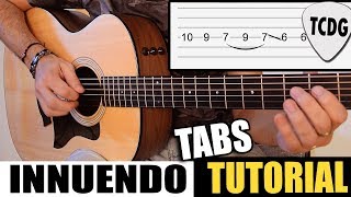 Como tocar el solo estilo flamenco de Innuendo en Guitarra Acústica  Tutorial con tablatura [upl. by Oirevlis]