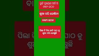 ରୁଢି ପ୍ରୟୋଗ ଓ ବାକ୍ୟ ଗଠନ odia grammar [upl. by Llenahc]