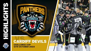 Nottingham Panthers v Cardiff Devils  121024  Challenge Cup [upl. by Lodhia]