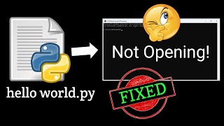 Python File Not Opening  How to Fix [upl. by Aerdnwahs]