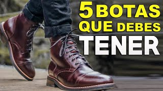 Las 5 Mejores Botas Para Hombre Que Debes Tener [upl. by Tecu170]