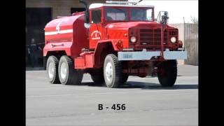 6x6 Military Brush Trucks Returning After Wildland Fire  GCFD4 [upl. by Asfah887]