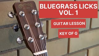 Bluegrass Licks Vol 1 Guitar Lesson [upl. by Atterol]