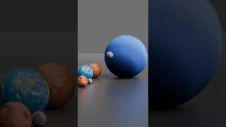 planet bouncing  Solar System Planet Size Comparison 3D [upl. by Ihpen]