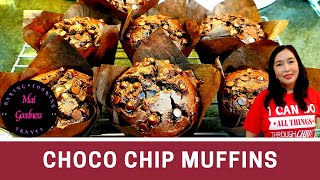 Chocolate Chip Muffins by Mai Goodness  BeginnerFriendly  Cafe Style Muffins [upl. by Mcquade]