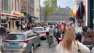 Crowded Amsterdam Center Saturday Afternoon  May 7 2022 [upl. by Erich]